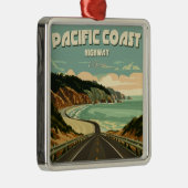 Pacific Coast Highway Vista Ornament Aus Metall (Rechts)