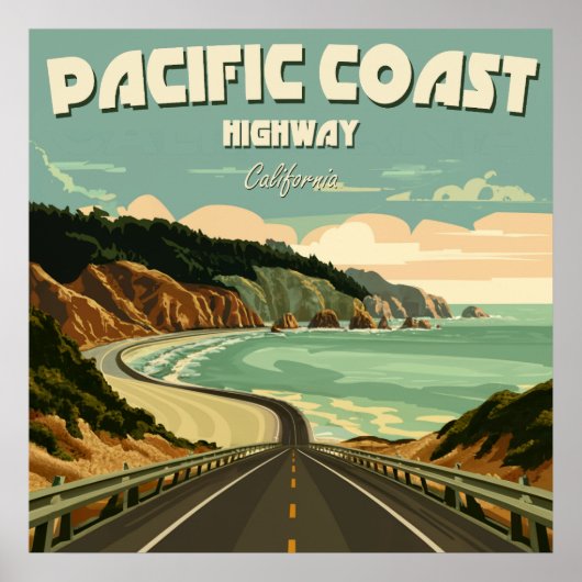Pacific Coast Highway Vista Poster (Vorne)