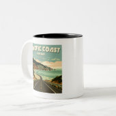 Pacific Coast Highway Vista Zweifarbige Tasse (Vorderseite Links)