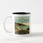 Pacific Coast Highway Vista Zweifarbige Tasse (Links)