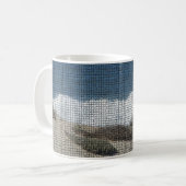 Pacific Coast Landscape Foto Beach Waves Mosaik Kaffeetasse (Vorderseite Links)