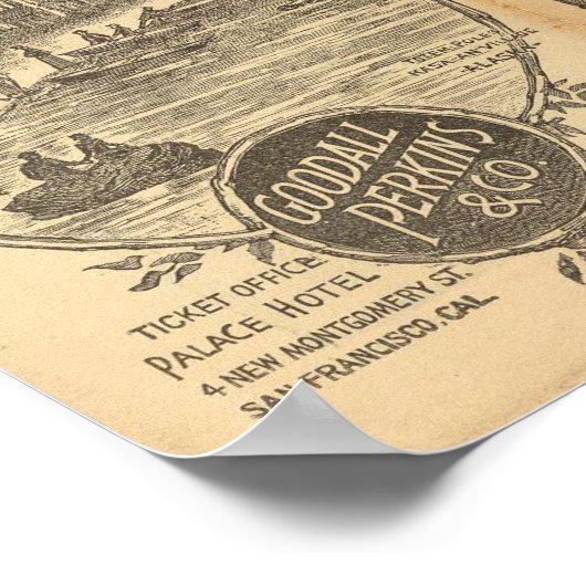 Pacific Coast Steamship Company 2 Poster (Ecke)