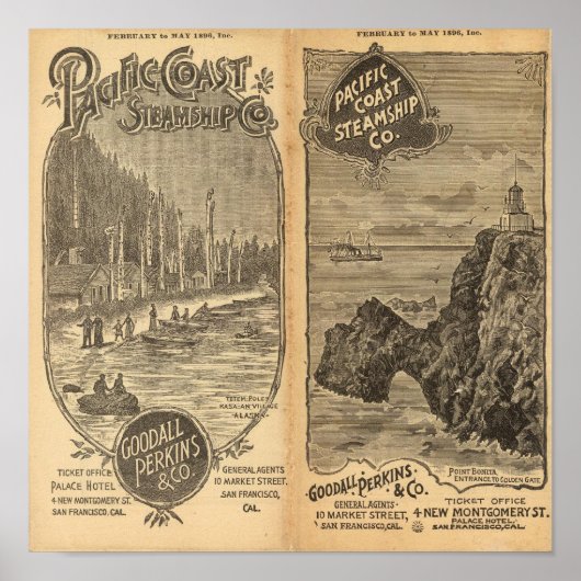 Pacific Coast Steamship Company 2 Poster (Vorne)