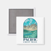 Pacific Crest Trail Art Magnet (Vorderseite/Rückseite)