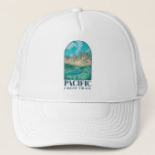 Pacific Crest Trail Art Truckerkappe (Vorderseite)