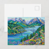 Pacific Crest Trail, Cascade Locks Oregon Postkarte (Vorne/Hinten)