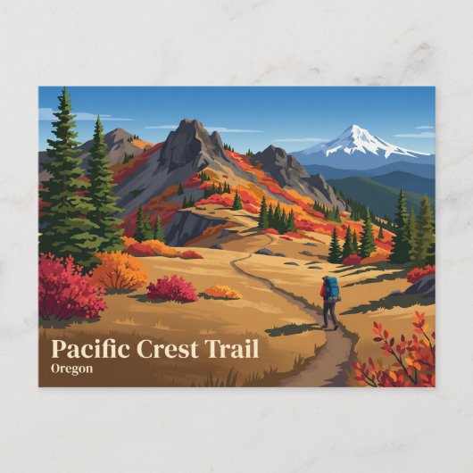 Pacific Crest Trail Oregon Postkarte (Vorderseite)