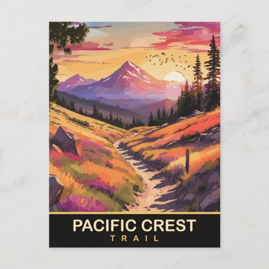 Pacific Crest Trail, Reise Postkarte (Vorderseite)