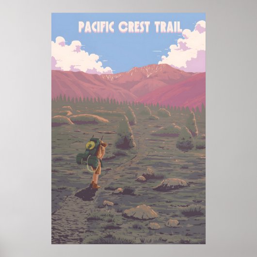 Pacific Crest Trail Reiseplakat Poster (Vorne)