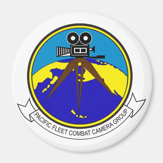 Pacific Fleet Combat Camera Group Round Magnet (Vorne)