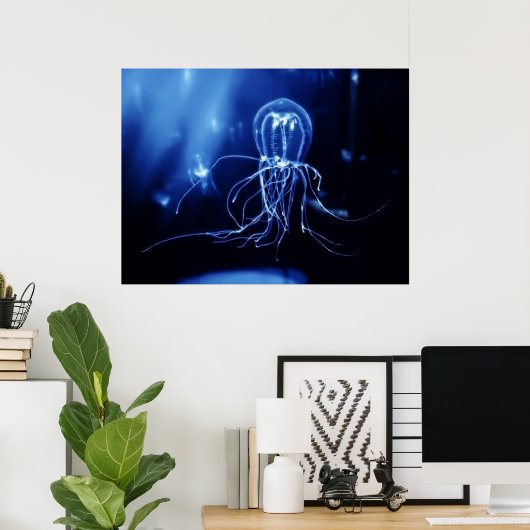 Pacific Fluorescent Jellyfish Poster (Heimbüro)