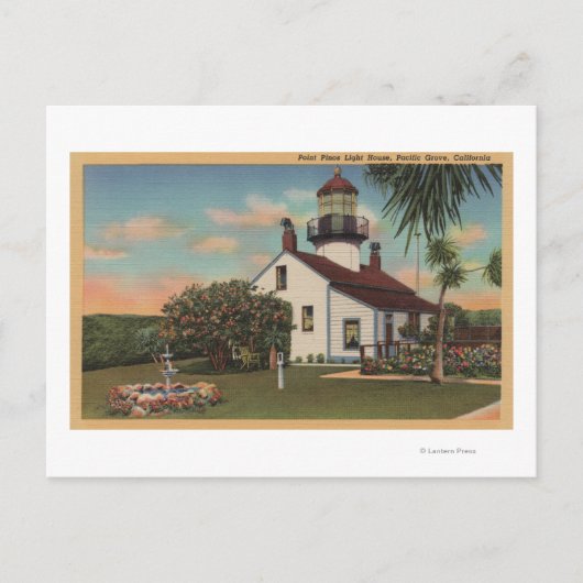 Pacific Grove, CA - Point Pinos Light House View Postkarte (Vorderseite)