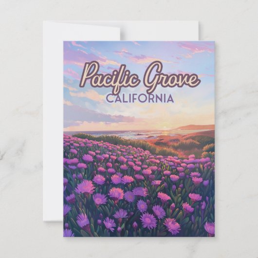 Pacific Grove California Monterey Lila Card (Vorderseite)