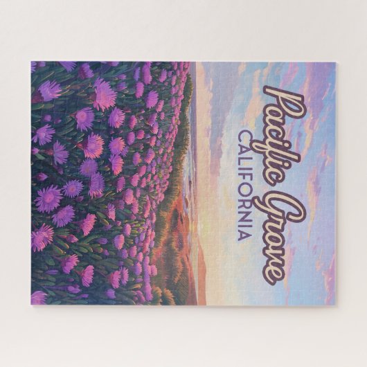 Pacific Grove California Monterey Magie Lila Puzzle (Horizontal)