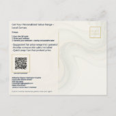 Pacific Heights Luxusimmobilien Wert QR Code Immob Postkarte (Rückseite)