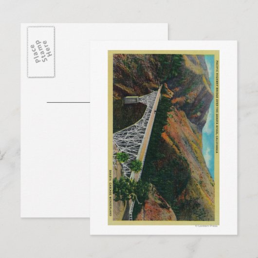 Pacific Highway Bridge über Shasta River Postkarte (Vorne/Hinten)