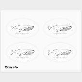 Pacific Humpback Whale Ovaler Aufkleber (Blatt)