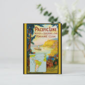 Pacific Line Vintage Travel Postkarte (Stehend Vorderseite)