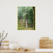 Pacific Northwest Forest Isaiah 41:10 Print Poster (Küche)