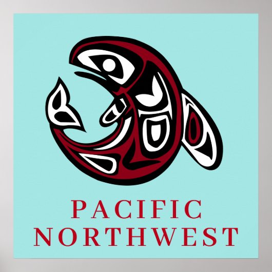 Pacific Northwest Native American Killer Whale Poster (Vorne)