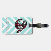 Pacific Northwest Native American Orca Souvenir Gepäckanhänger (Rückseite horizontal)