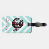 Pacific Northwest Native American Orca Souvenir Gepäckanhänger (Rückseite horizontal)