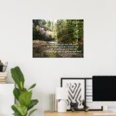 Pacific Northwest River Isaiah 41:10 Print Poster (Heimbüro)