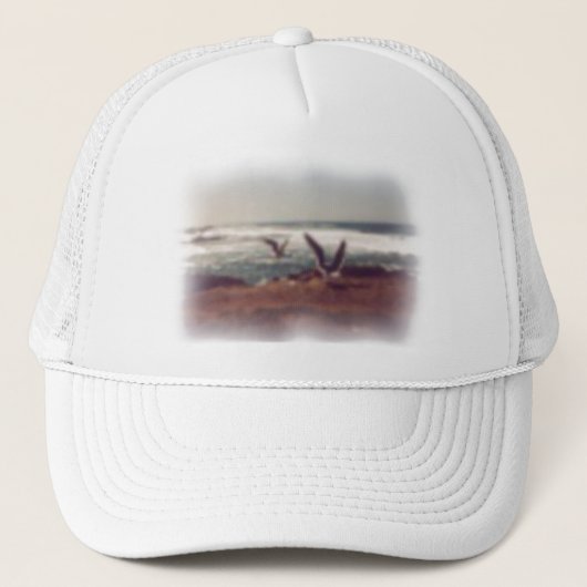 Pacific Northwest Seagulls Trucker Hat Truckerkappe (Vorderseite)