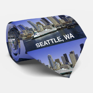 Pacific Northwest Seattle Fähre & Gebäude Krawatte