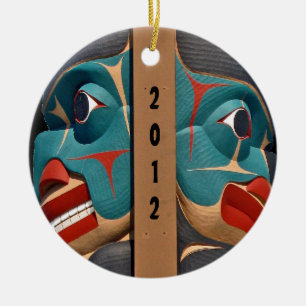 Pacific Northwest Totem Art Design Keramik Ornament