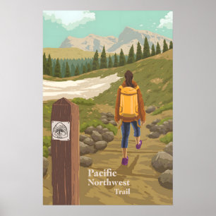 Pacific Northwest Trail Reiseplakat Poster