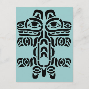 Pacific NW Indian Design Postkarte