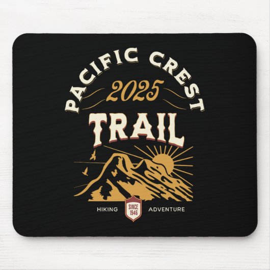 Pacific Wappen Trail 2025 Pct Wanderung Mousepad (Vorne)