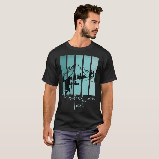 Pacific Wappen Trail PCT Wandern Nationalpark West T-Shirt (Vorne ganz)