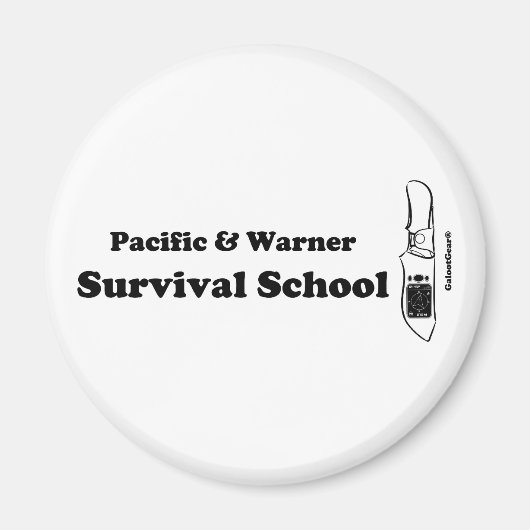 Pacific & Warner Survival School Magnet (Vorne)