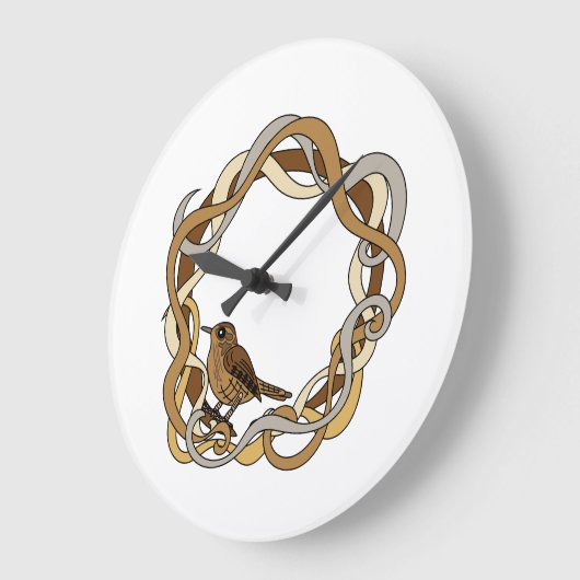 Pacific wren große wanduhr (Winkel)