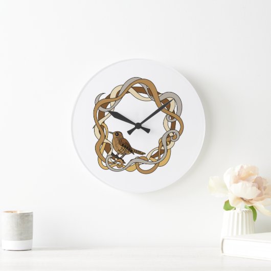 Pacific wren große wanduhr (Zuhause)