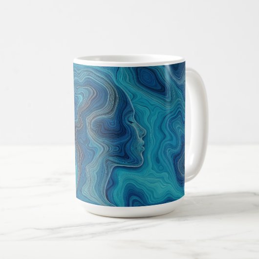 „Pacifica“ – Ein Ozean-Porträt Kaffeetasse (VorderseiteRechts)