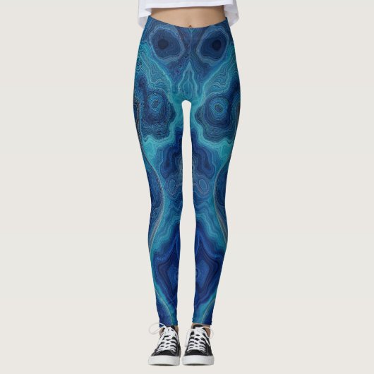 „Pacifica“ – Ein Ozean-Porträt Leggings (Vorderseite)