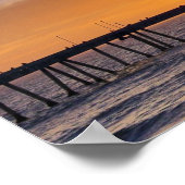 Pacifica Pier Sunset Poster (Ecke)