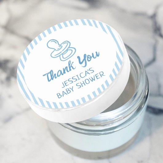 Pacifier Breakfast Boy Baby Shower Runder Aufkleber