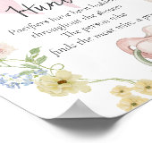 Pacifier Hunt Baby Shower Game Sign Poster (Ecke)