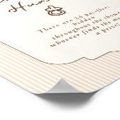 Pacifier Hunt Bebe Cafe Hand drawn Genmder neutral Poster (Ecke)