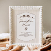 Pacifier Hunt Bebe Cafe Hand drawn Genmder neutral Poster