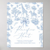 Pacifier Hunt Toile de Jouy Safari animals Poster (Vorne)