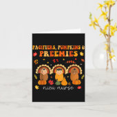 Pacifiers Pumpkins Preemies Nicu Nurse Gift Karte (Gelbe Blume)