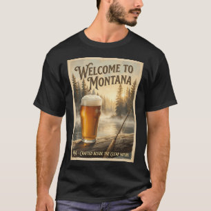 Pacifisht Pazifist Angeln Vintage Sonnenuntergang T-Shirt