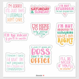 Pack Bundle Funny Office Aufkleber motivierend