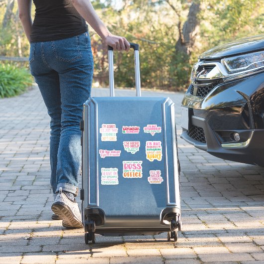 Pack Bundle Funny Office Aufkleber motivierend (Koffer Insitu)