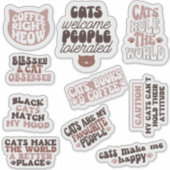 Pack Cat niedlich groovy motivierend Zitat lustig Aufkleber (Vorderseite)